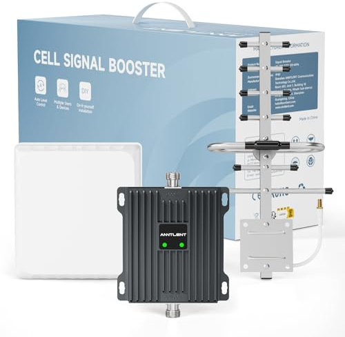 ANNTLENT Amplificador de recepción para teléfono móvil 4G LTE para banda 20/7, amplificador, 800 MHz, 2600 MHz, amplificador de señal móvil, 4 G, todas las redes, repetidor de datos T-Mobile, Vodafone