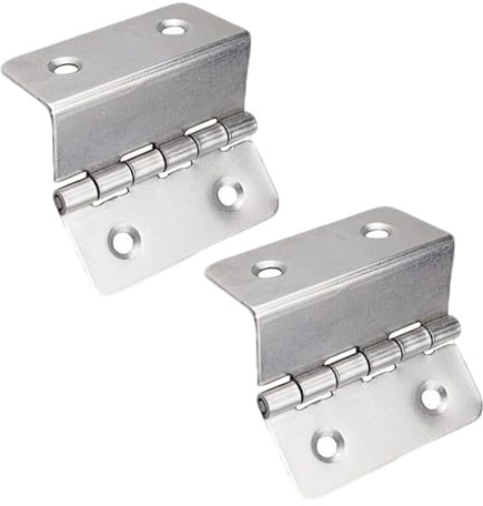Leliafleury 2Pcs Half-Surface Chest Hinges 41x15x1mm Three Fold Retro Shutter Hinge for Window Cabinets Boxes