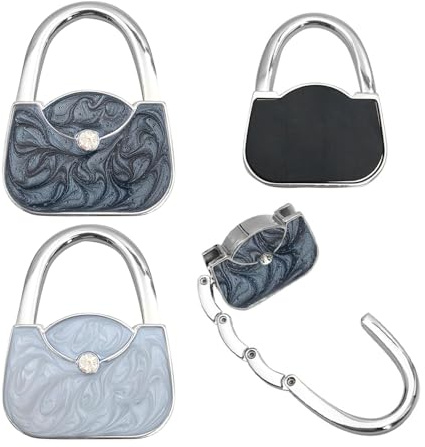 XFSRG Tisch-Handtaschenhalter Faltbarer Rutschfester Taschenhaken Handtaschenhalter für Tisch Praktischer Haken für Büro Restaurant und Zuhause Kreatives Geschenk für Frauen (B)