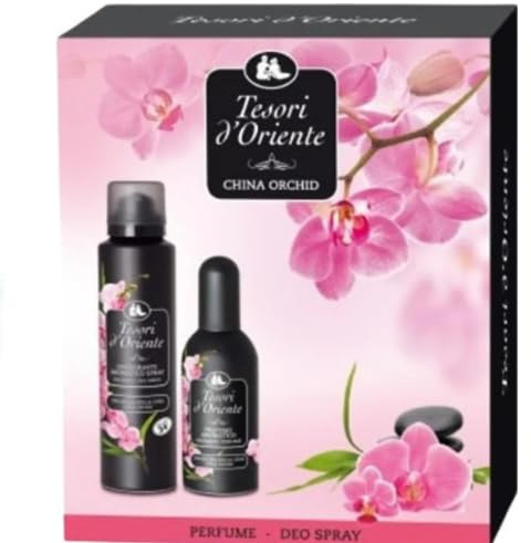 Tesori d’Oriente Imperial Orchid Geschenkset – Aromatic Deodorant Spray 150 ml + Aromatic Perfume 100 ml – Orientalischer Orchidee-Duft, Intensives & Sinnliches Duftset Veltao set