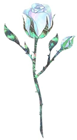 Calcomanías para cabezal, patrón de pájaro de magnolia rosa, decoración de | incrustaciones de guitarra, vinilo adhesivo extraíble, obra de arte de instrumentos musicales, diseño fácil de instalar