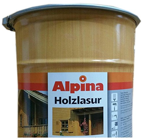 Alpina Universal Holzlasur Lösemitellhaltig 10 Liter Farbton Wählbar, Farbe:Walnuss