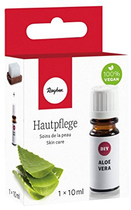 Rayher Hobby 34260000 Aloe Vera Hautpflege flüssiges Gel, 10 ml, aus dem Saft der Aloe Vera, 100% vegan, empfehlenswert bei strapazierter/entzündeter Haut, vitalisierende/hautstraffende Wirkung