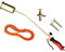 Chalumeau de chauffage en kit composition: 1 channel à levier de 70 cm avec brûleur de Ø 60 mm, puissance 35 kw, 1 tube en caoutchouc raccordé par 10 mètres, 1 régulateur pour gaz.