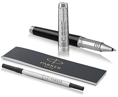 Parker Premier Rollerball Pen | Custom Tartan Lacquer & Metal | Fine Point Black Ink | Premium Gift Box