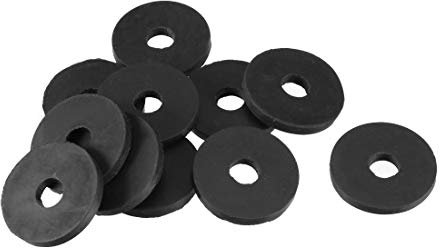 sourcing map 10 Stück Gummi Flache Unterlegscheiben 18mm AD 5mm ID 2mm Dicke