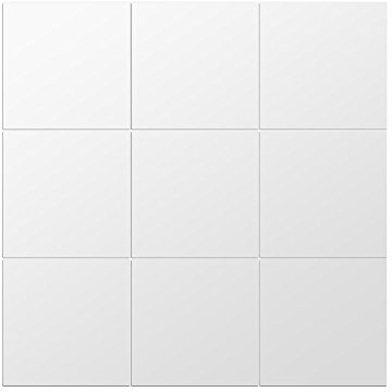 Espejo Cuadrado Adhesivo De Pared Material, Pegado En La Pared Lisa, Adecuado para BañO, Sala De Estar, DecoracióN del Hogar(15 cmx15 cm por Cada Pieza)