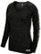 TCA Damen Elle Langarm V-Ausschnitt Laufshirt, Sportshirt und Trainingsshirt - Schwarz, XS