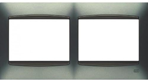 Bjc coral color - Placa 2 elementos horizontal coral embellecedor sin bastidor gris sombra