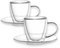 2er Set doppelwandige Espressotassen mit Untertassen ca. 80ml