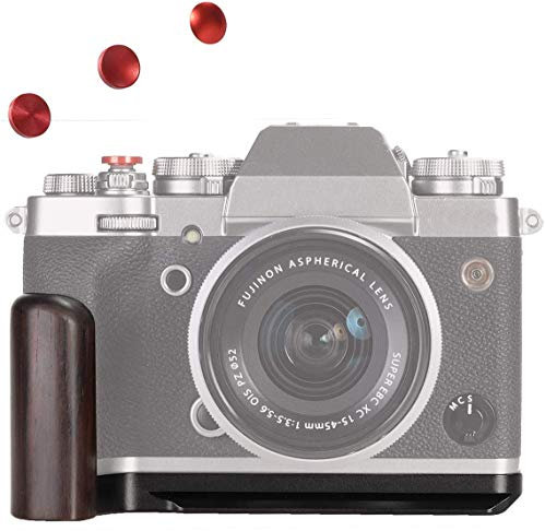WEPOTO XT3-B Hand Grip Quick Release Plate L Bracket QR Plate Compatible with Fujifilm X-T3 Camera -Aluminium Ebony
