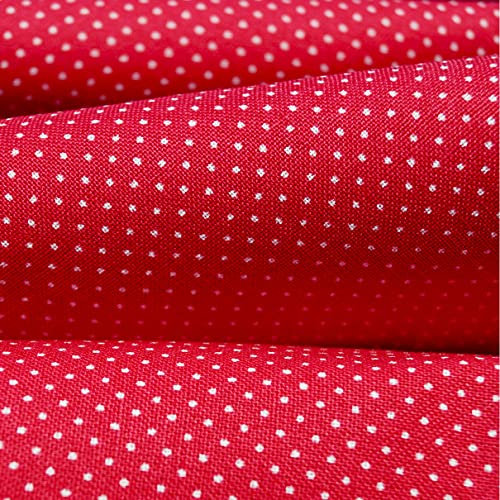 Westfalenstoffe Rosenborg Punkte Rot | Stoffe zum Nähen | Baumwoll-Stoff Meterware | Baumwollstoff mit stilvollem Muster | 150 x 50 [cm] | Individuell für Dich konfektioniert