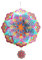 Lbvzxkad Mandala-, Metall, 3D-Drehende Windspiele, Luxuriöse Kunst, Gartendekoration, zum Aufhängen, Outdoor-Dekoration, Lila Windspiele