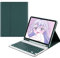QYiiD Étui Clavier pour iPad 6ème/5ème Génération, Air 2/1, Pro 9.7 - Housse Coque de Protection avec Clavier AZERTY Sans Fil Détachable - Vert Foncé
