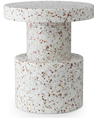 Normann Copenhagen Bit Hocker aus 100% Post-Industrielles Polyethylen niedriger Dichte in der Farbe Weiß, Maße: 36cm x 36cm x 42cm, 603005