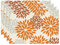Artoid Mode Blumen Orange Dahlien Herbst Platzsets 4er Set, 30x45cm Urlaub Tischsets Waschbar Platzdeckchen Küche Party Deko