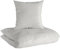 Carpe Sonno Bettwäsche 200x220 - Renforce aus 100% Baumwolle – Uni Bettzeug in Melange Optik - Ganzjahresbettwäsche mit Bettbezug und Kissenbezug in Hotelqualität - Silber einfarbig
