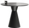 Couchtisch Wohnzimmertisch Moderner runder Esstisch, 23,6-Zoll-Couchtisch, Esstisch, Küchentisch mit MDF-Platte und Stahlsockel, Bar-Terrassen-Bistrotisch for Küche, Esszimmer, Schlafzimmer, Wohnzimme