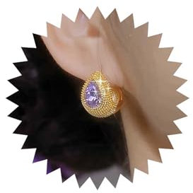Allereya Orecchini A Goccia Boho In Ametista Orecchini A Goccia In Cristallo Viola Orecchini A Goccia In Ametista Orecchini A Goccia In Ametista Orecchini A Goccia In Oro Cz Orecchini In Ametista Per