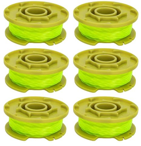 Chuancheng 6 Stücke Rasentrimmer Ersatz Spule für Ryobi One Plus+ AC80RL3 18v, 24v und 40v Drahtlose Trimmer, 11 FT/0,08 Zoll Spule Linie
