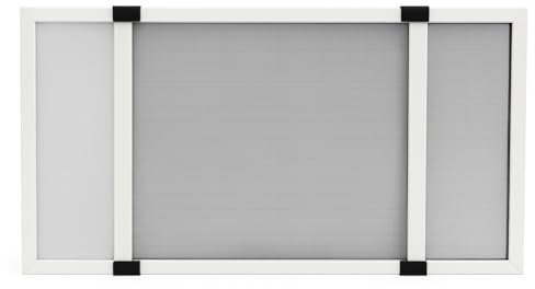 Zanzariere Estensibile in fibra di vetro con telaio in alluminio per finestre facile da montare (Telaio Bianco, H70x90/172 cm)