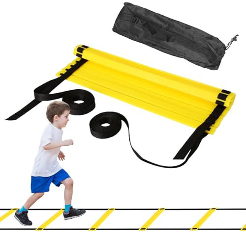 Equipo de entrenamiento de agilidad - Escalera de velocidad para trabajo de pies y coordinación, herramienta de ejercicio de equilibrio | Equipo de fitness para fútbol, ejercicios de entrenamiento,