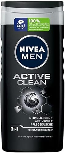 NIVEA Active Clean Duschgel 250ml (Packung mit 5)