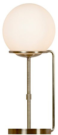 Searchlight 8092AB Tischleuchte, kugelförmig, Messing, mit Lampenschirm aus Glas