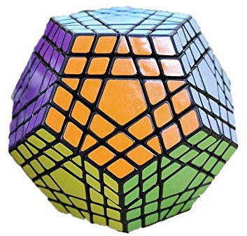 Gobus ShengShou 5x5 Megaminx Dodekaeder 5x5 Gigaminx Megaminx Würfel 12 Oberfläche, 5 Sterne Schwierigkeitsgrad (Schwarz)