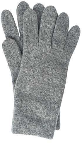 FosterNatur , Damen Wollhandschuhe/Fingerhandschuhe, 100% Wolle extrafine (7, Grau)