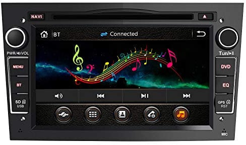 AWESAFE 2-DIN Autoradio mit Navi für Opel, 7 Zoll Touchscreen Radio unterstützt Lenkrad Bedienung USB SD RDS Bluetooth - Schwarz