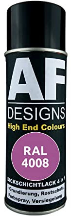 Alex Flittner Designs Peinture antirouille 4 en 1 RAL 4008 - Violet signal - Peinture de protection pour métal - Spray de peinture antirouille