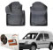 Trimak Passgenau 3D Fussmatten Auto Kompatibel mit Ford Transit Connect 1 Gen 2003-2012 Auto Zubehör 1. Reihe Gummimatten Autos TPE Allwetter Geruchlos rutschfest Vorne Schwartz