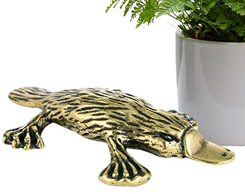 Luckxing Juguete,Estatuilla Pico Pato Cobre Vintage | Ornitorrinco Decoración Jardín Decoración Mesa al Aire Libre Obra Arte Regalo Escultura Pico Pato