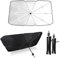 Parasol para Auto Parabrisas Interior, Sombrilla para Auto SUV y Camión, Diseño Patentado (2 Piezas Grandes 140X79cm)