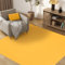 TAPISO Mono Quadrat Teppich Kurzflor Indoor Outdoor UV-beständig Gelb Einfarbig Wohnzimmer Schlafzimmer Kinderzimmer Modern ÖKO-TEX 160 x 160 cm
