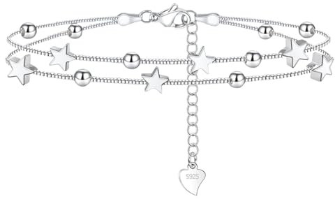 Armband Damen Silber, Stern Armband Silber 925 Damen Armband Mädchen Bracelet, Silber Armband Damen 925 Geschenke für Frauen Freundin Geburtstagsgeschenk für Frauen Geschenk, Personalisierte Geschenke