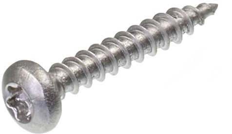SECCARO Lot de 500 vis à bois à tête bombée 3 x 16 mm en acier inoxydable V2A VA A2 avec filetage complet, TX/six pans creux