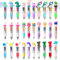 OPPZZIT Petit Cadeau Anniversaire Enfants Invites, 30 Stylo 4 Couleurs avec Motifs Cartoon, Goodies Pochette Surprise Anniversaire Enfant