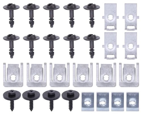 Unterfahrschutz Einbausatz Getriebeschutz Befestigungssatz Befestigung Clips Satz Motorschutz Abdeckung Schraube Befestigungsclip Unterboden Motorabdeckung Klammer für A4 B8 2007-2015 A5 8T 2007-2017