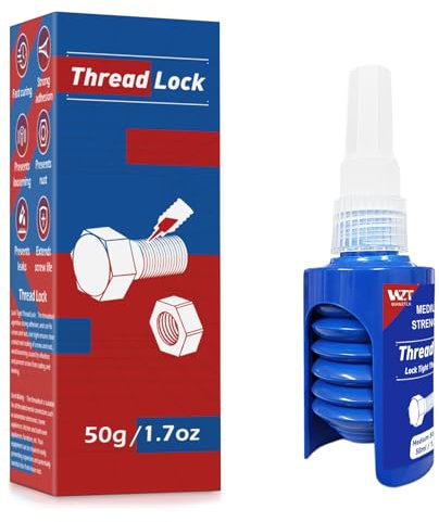 INNOVAYOU Schraubensicherung Blau, Mäßige Intensität Schraubensicherungslack Anti-Rost&Looseng, Schraubenkleber für Spaltfüllung und Anziehen von Schrauben 50ml Runde Flasche