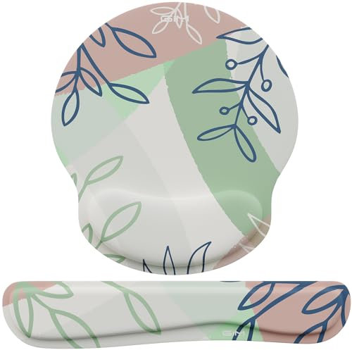 GIM Mauspad Gelkissen Mousepad mit Handauflage Ergonomisches Mauspad Tastatur Handgelenkauflage Gelkissen Mausunterlage für Computer und Laptop (kritzeln)