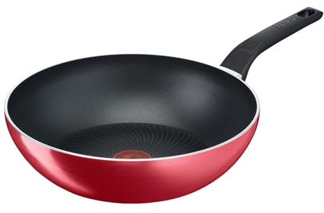 Tefal Wok rouge 28cm Start & Cook Tous feux + induction - C2711922