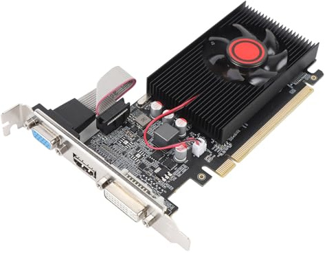 VBESTLIFE Scheda Grafica GT610 2 GB, DDR3 GPU a 64 Bit, PCIE 2.0 X16 Scheda Video da Gioco per Computer Desktop con DVI, VGA, Porte HDMI
