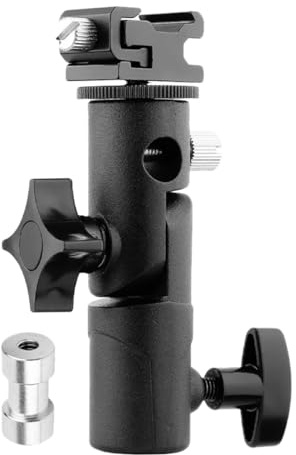 Alipis Adaptateur Noir et Horizontal en Abs Alliage Positionnement D'aluminium Vertical pour Trépied de Flash pour Accessoires Photo en Photographie