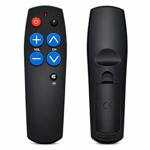 Elecora Universell Fjärrkontroll Seniorer Lärbar TV Universal Fjärrkontroll Med Stor Knapp För Äldre Personer För TV-Kabel IR-Enheter