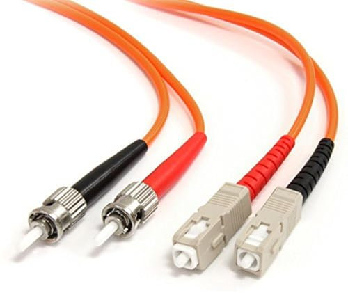 StarTech.com FIBSTSC3 Cavo di Rete Patch ST, SC 62.5/125 Multimodale Duplex in Fibra Ottica, 3 m, Arancio