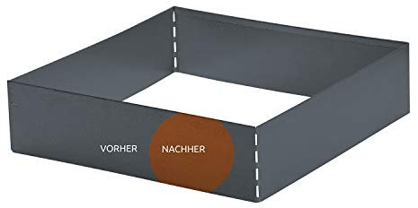 bellissa Rasenkante Square Corten, quadratisch 50x50 cm, H13 cm