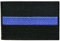 Thin Blue Line Aufnäher, bestickt, taktische Applikation, Armee, Moral, Haken und Schlaufe, Emblem
