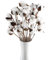 HUAESIN 20pcs Ramo de Flores Secas Naturales Decoracion 58cm Cabeza de Flores Algodon Natural con Tallo Invididual Flores Artificiales Blanca para Decorar Navidad Boda Fiesta Mesa Jarrones Garanja